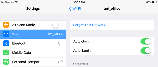 Auto-Login is enabled by default. 